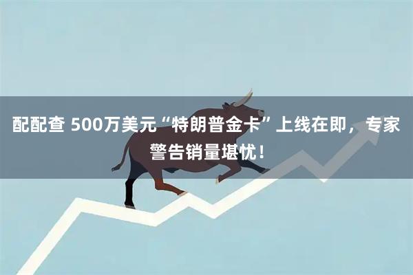 配配查 500万美元“特朗普金卡”上线在即，专家警告销量堪忧！